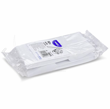 Nôž (PP) vratný biely 18,5cm [50 ks]