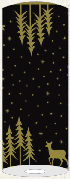 Vianočná šerpa Liane schwarz 40cm x24m Linclass, Mank