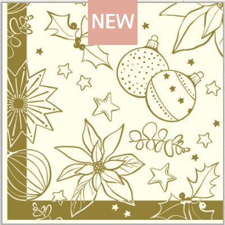 Vianočný servítok Mank Milan champagner - 50 ks