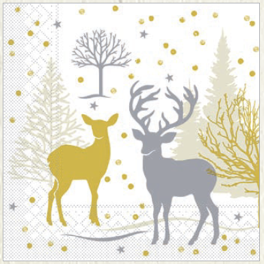 Vianočné servítky tissue Josia 33x33 / 100 ks