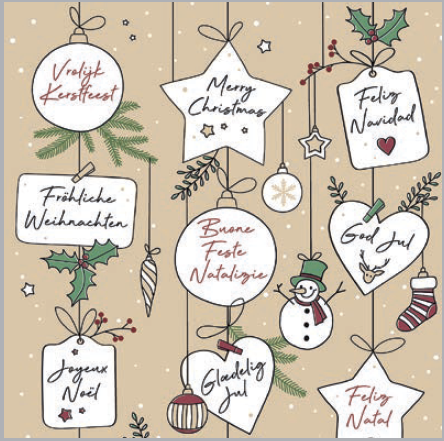 Vianočný servítok Mank SNOWMAN - 50 ks