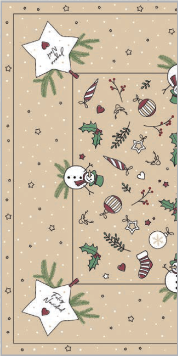 Vianočný obrus SNOWMAN 80x80 cm