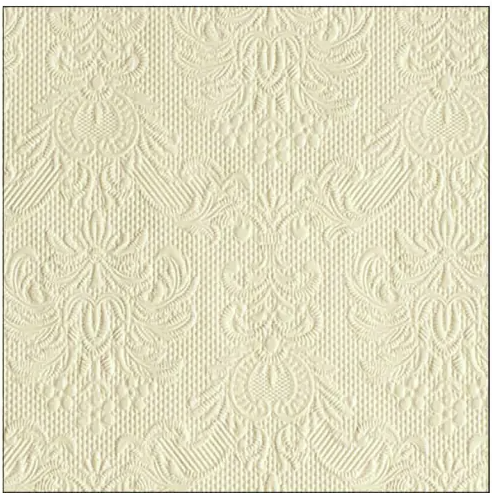 Servítky Ambiente Elegance Cream 25 × 25 cm, 15 ks
