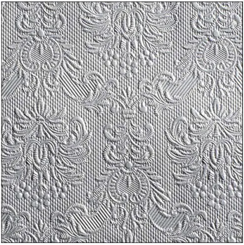 Servítky Ambiente Elegance Silver 25 × 25 cm, 15 ks