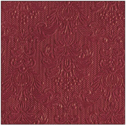Servítky Ambiente Elegance Dark Red 25 × 25 cm, 15 ks