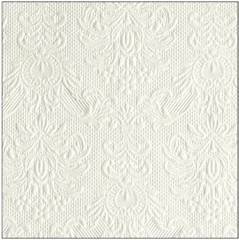 Servítky Ambiente Elegance Pearl White 25 × 25 cm, 15 ks 