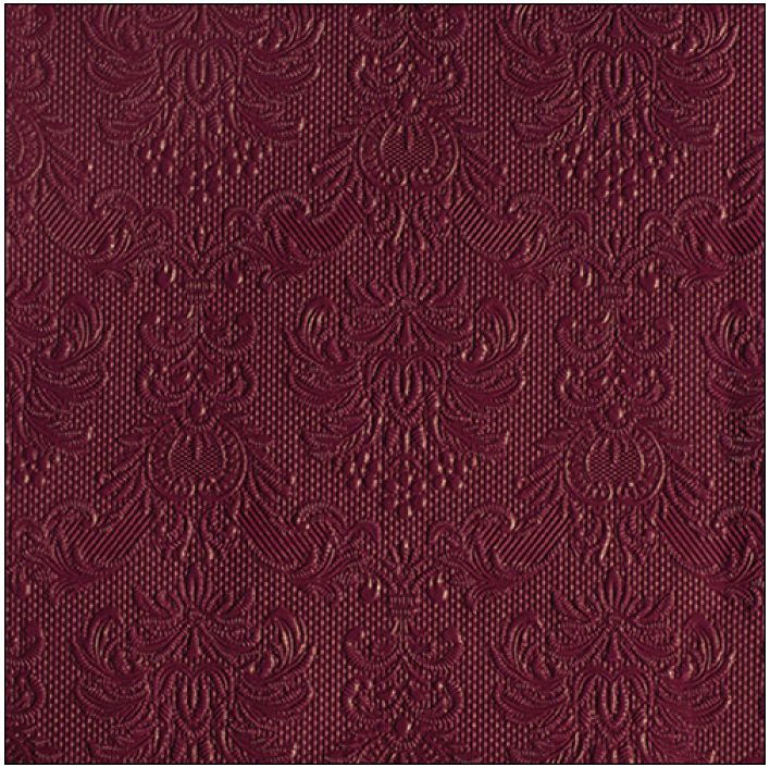 Servítky reliéfne 40x40 ELEGANCE Ruby red, Ambiente