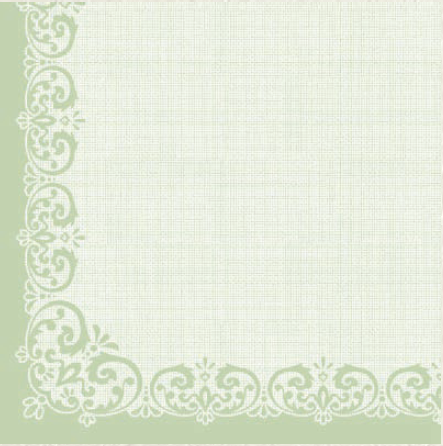 Servítky MANK Janina, sage green, 40x40cm 50 ks