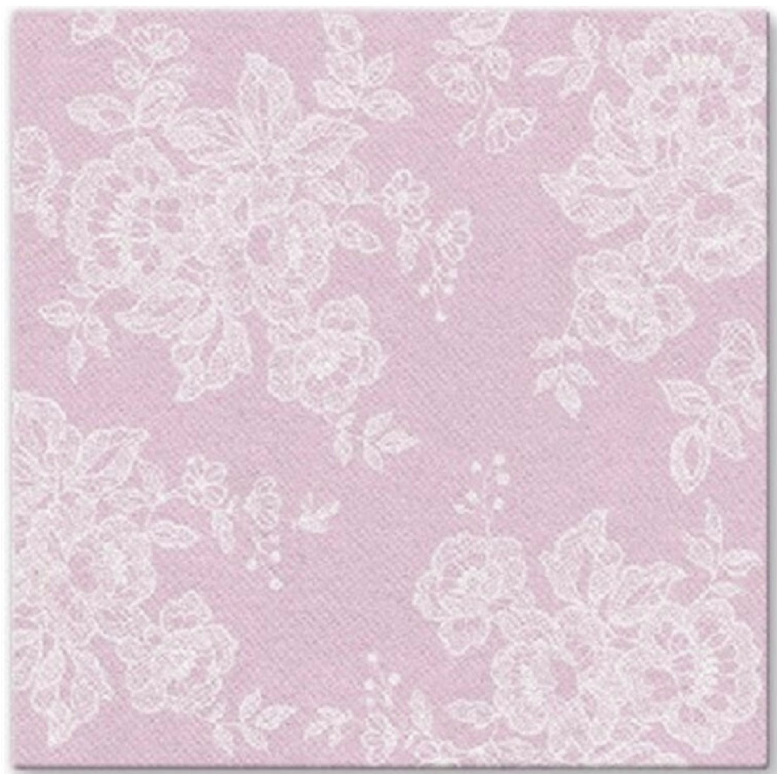Servítky Airlaid, PAW Soft Lace Rosa 40x40/50 ks