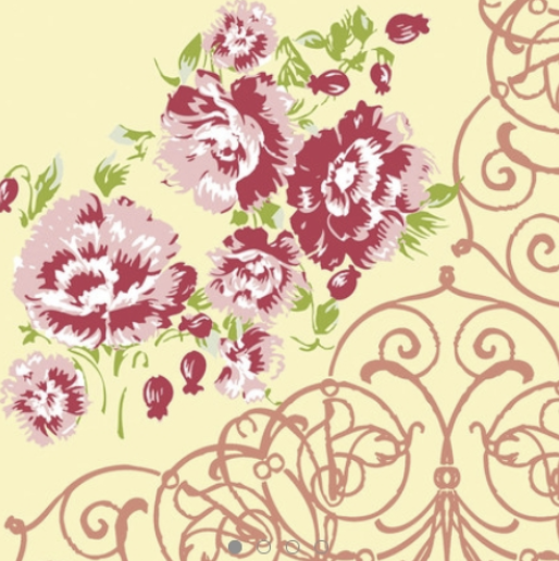 Servítky LISA creme-bordeaux 40x40/50, Linclass