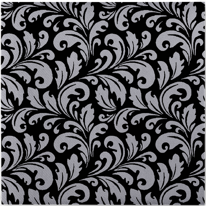 Servítky CARLO schwarz-silber 40x40/50 ks, Linclass