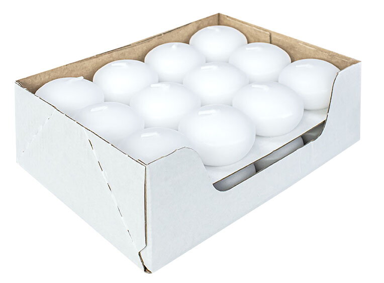 Sviečka plávajúca BIELA 24 ks, DE