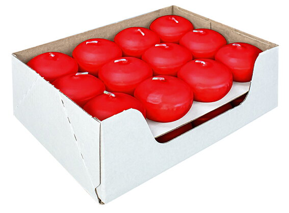 Sviečka plávajúca Červená 24 ks, DE