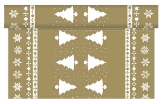 Vianočná šerpa WHITE TREE IN GOLD 3 in 1, Linclass Mank SH