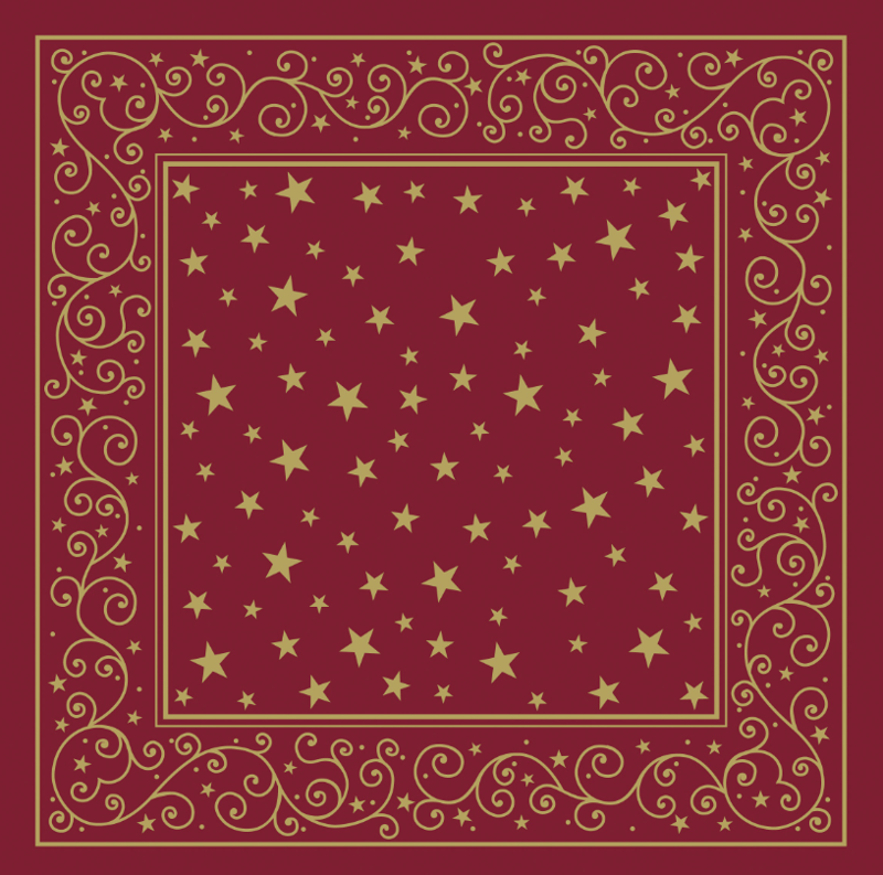Vianočný obrus 80x80 LIAM bordeaux Linclass, Sovie Horeca