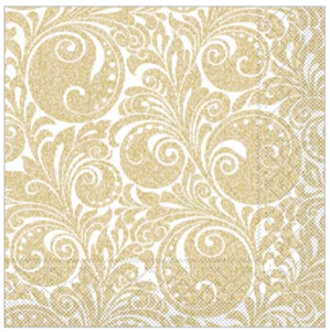 Vianočné servítky tissue Jordan gold 40x40