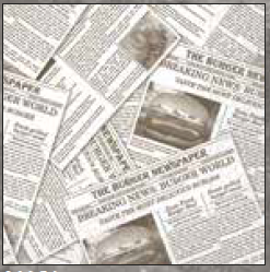 Burgerpapier NEWSPAPER grau / 30x30 cm / 
