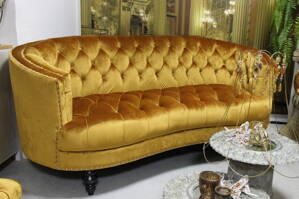 Luxusná Zlatá Chesterfield sedačka