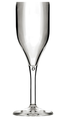 Plastový pohár na šampanské transparent