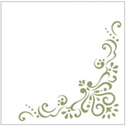 Servítky MILA olive grün 40x40 Linclass, Mank