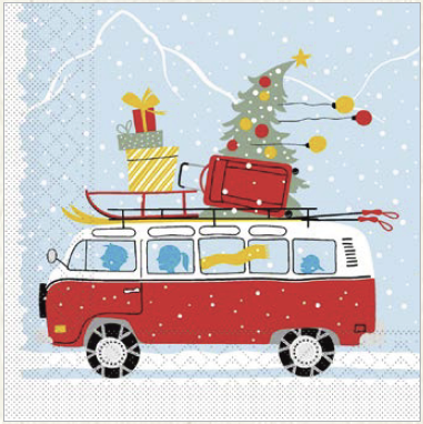 Vianočné servítky tissue Winter Holidays 33x33 / 100 ks