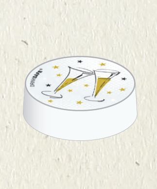 Silvestrovské papierové viečko MANK Cheers  ⌀ 47 mm / 200 ks
