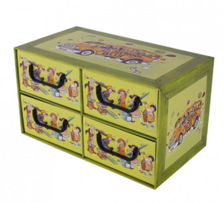 Úložná dekoračná krabica 4 - šuflíková ŠKOLA deti