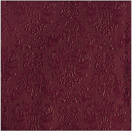 Servítky reliéfne 40x40 ELEGANCE Ruby red, Ambiente