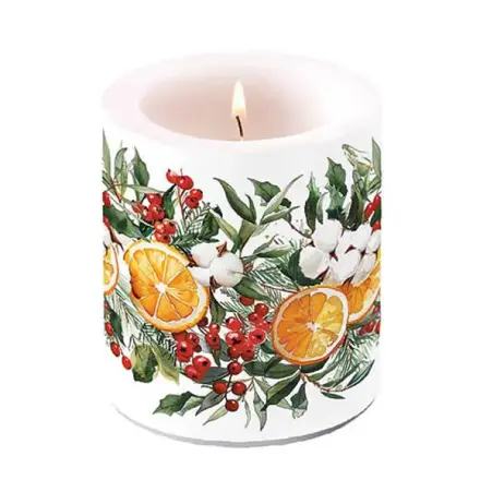 Sviečka vianočná Winter oranges, medium