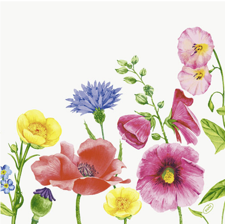 Servítky Dunisoft 40x40cm FLOWY MEADOW  (60ks)