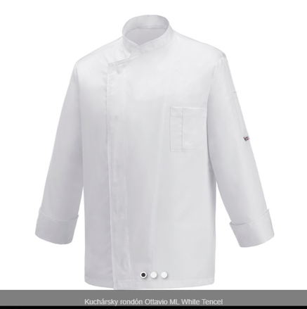 Kuchársky rondón EGOCHEF Ottavio ML White Tencel