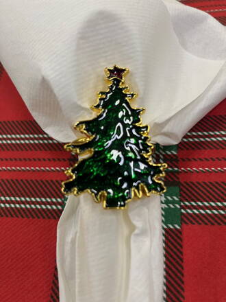 Zlatý vianočný prsteň na servítky 4cm