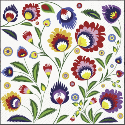 POLISH FOLK 33x33 servítky, Paw