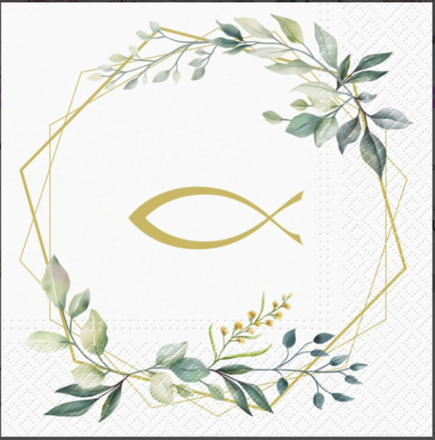 COMMUNION PATTERN 33x33 servítky, Paw