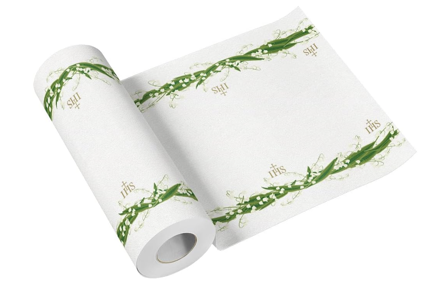 Paw šerpa Airlaid White Flowers 40cmx24m