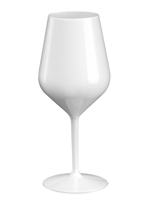 Plastový pohár na víno 470 ml. biely