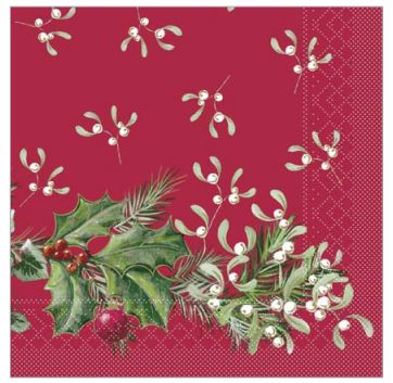 Vianočné servítky tissue Elise gold 40x40